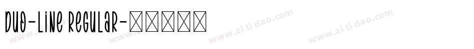 Duo-Line Regular字体转换